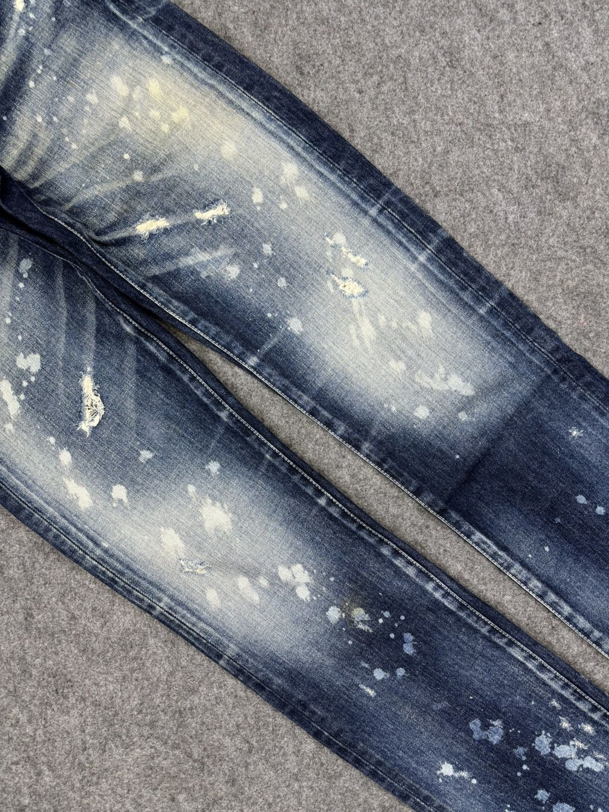 💥Insane Style💥Vanquish Paint Spltter Distressed Denim F707