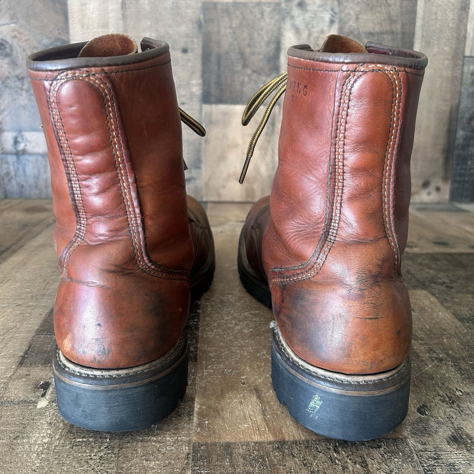Red Wing Red Wing Irish Setter Vintage Plain Toe Work Boots Mens 12 D Size US 12 / EU 45 - 9 Thumbnail