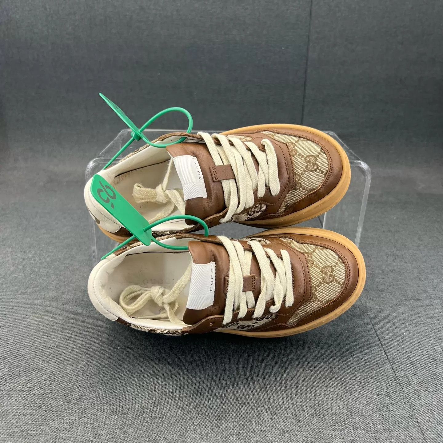 Gucci Gucci Brown Biscuit Sneakers EU35.5 Near New Box Size US 5 / IT 35 - 2 Thumbnail
