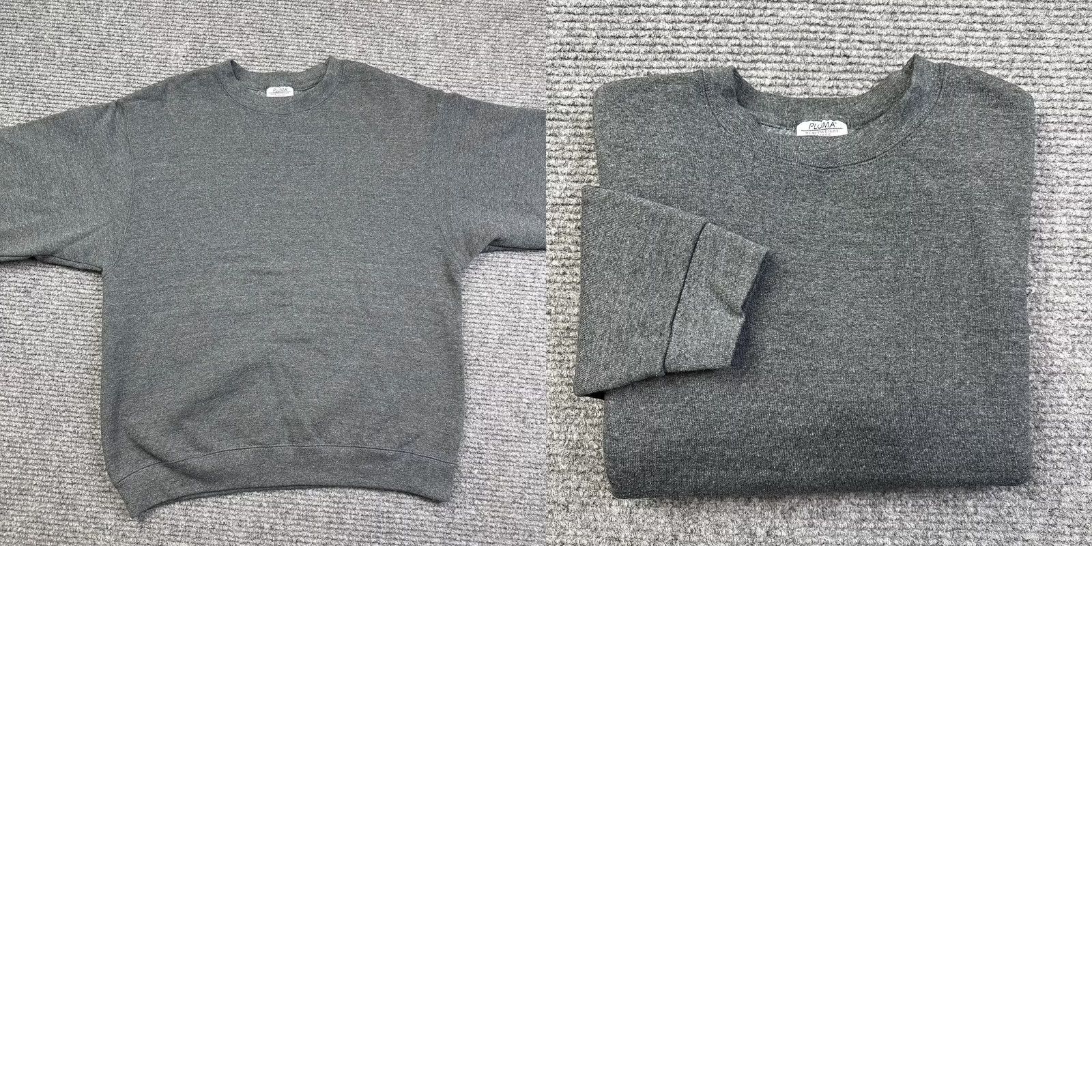Vintage VINTAGE Pluma Gray Crewneck Sweatshirt Pullover M 90 Y2K Heavyweight Fleece Blank Size US M / EU 48-50 / 2 - 8 Thumbnail