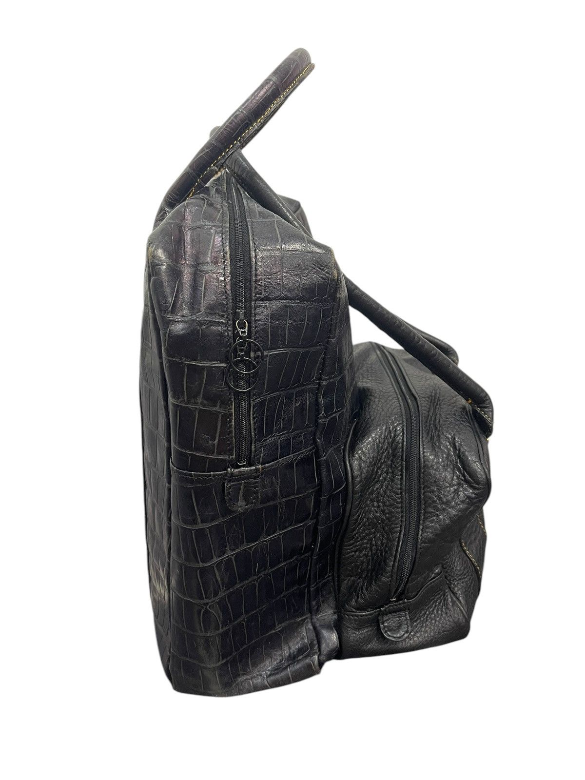 Genuine Leather Crocodile Embossed Theatre Product Japan Hand Carry Bag 1🟩8 Size ONE SIZE - 6 Thumbnail