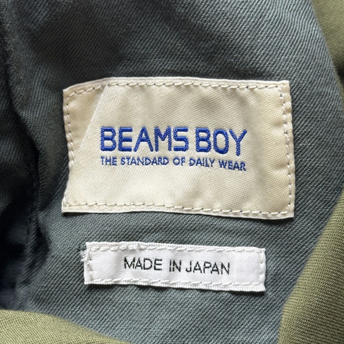 Beams Japan Beams Japan - Army Green Cropped Chino Wide Pants Size US 32 / EU 48 - 11 Thumbnail