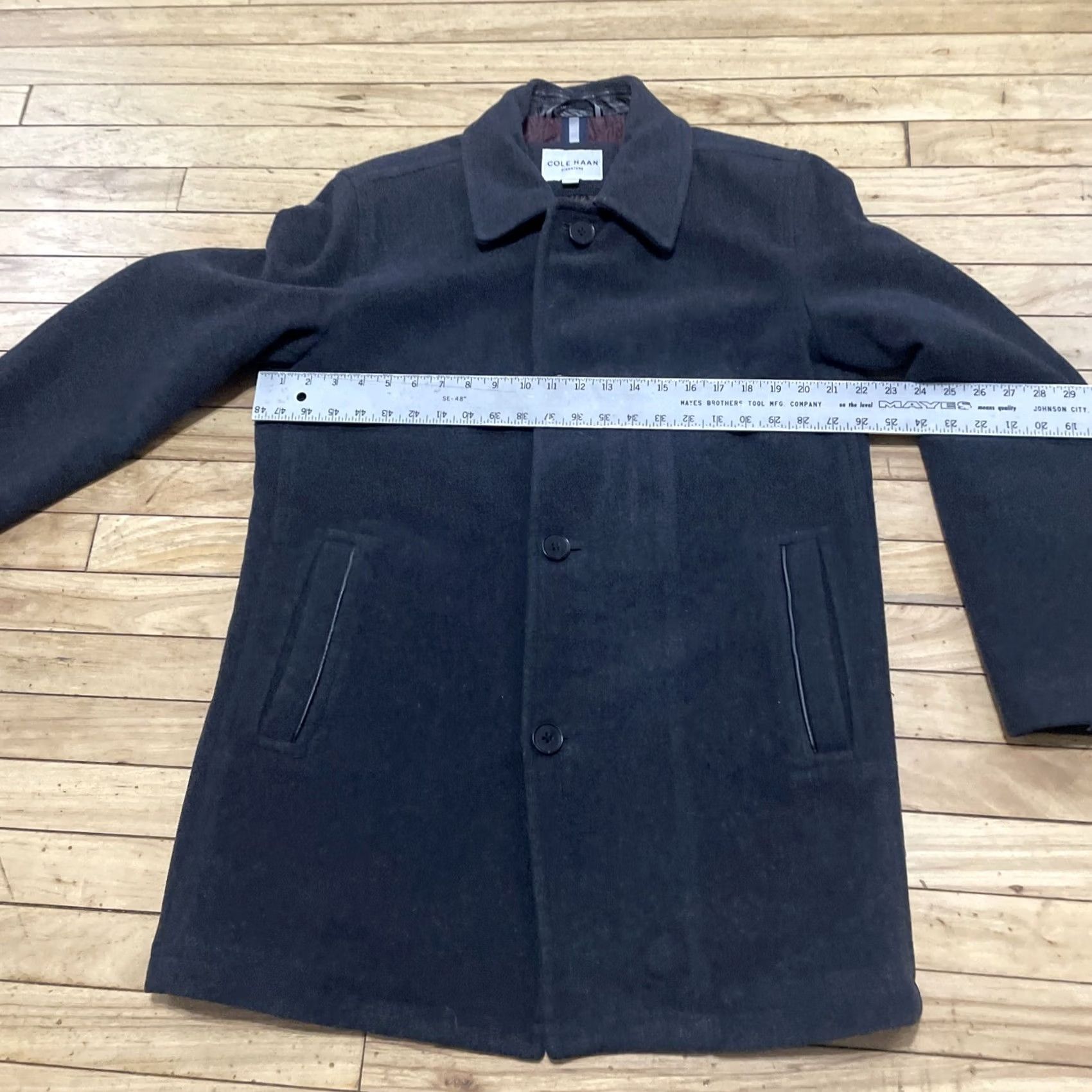 Cole Haan Cole Haan Signature Men M Classic Collared Wool Blend Car Coat Gray Charcoal Jacket Coat Size US M / EU 48-50 / 2 - 7 Thumbnail