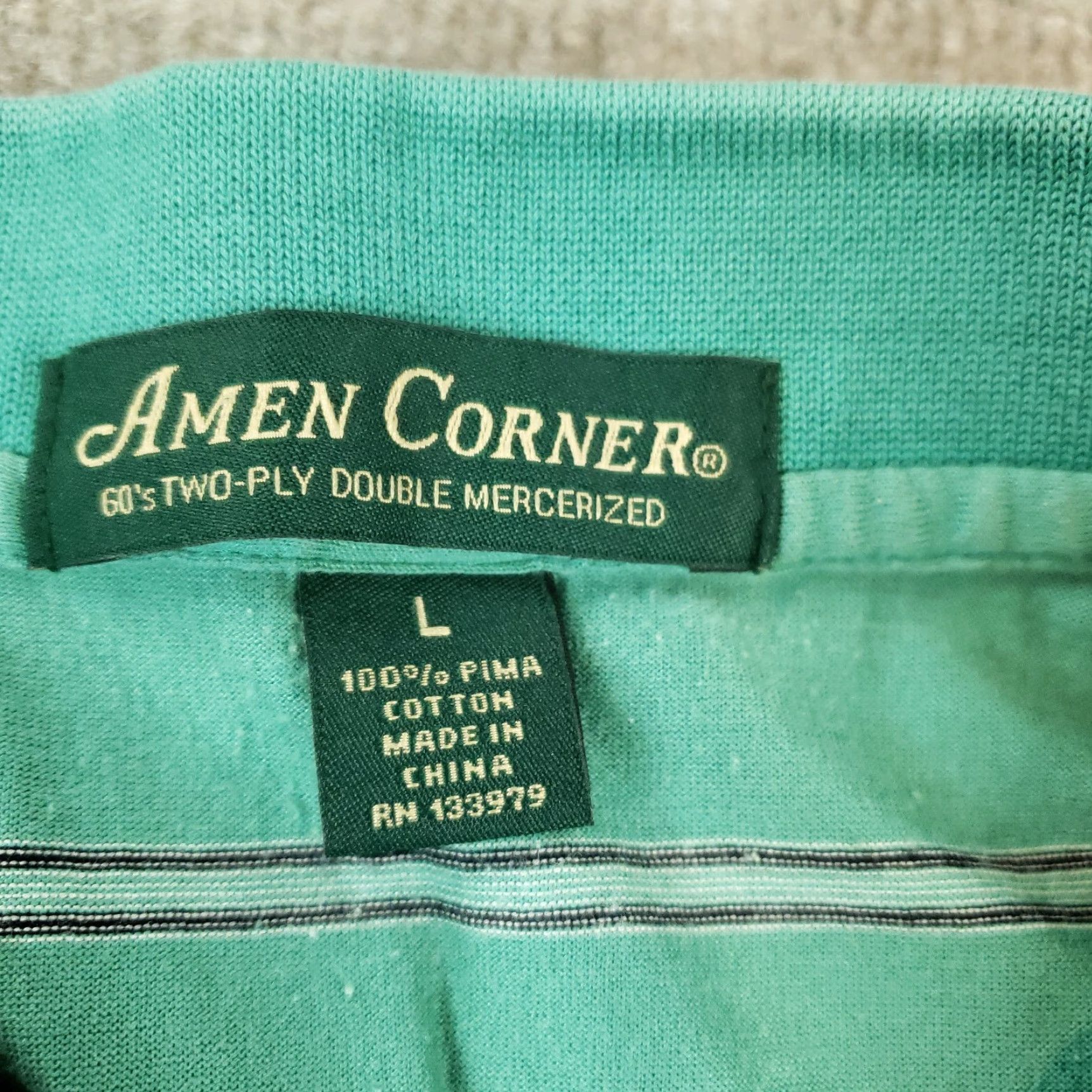 Vintage Golf Shirt Mens Large Green Size US L / EU 52-54 / 3 - 5 Thumbnail