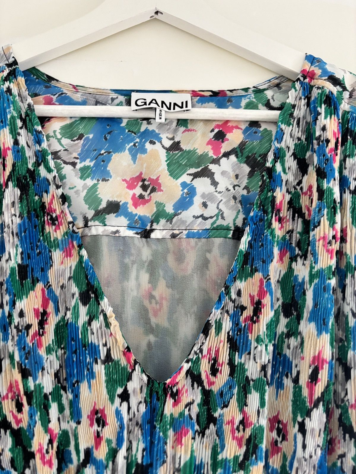 Ganni Ganni Georgette Floral Midi Dress Size M / US 6-8 / IT 42-44 - 2 Thumbnail