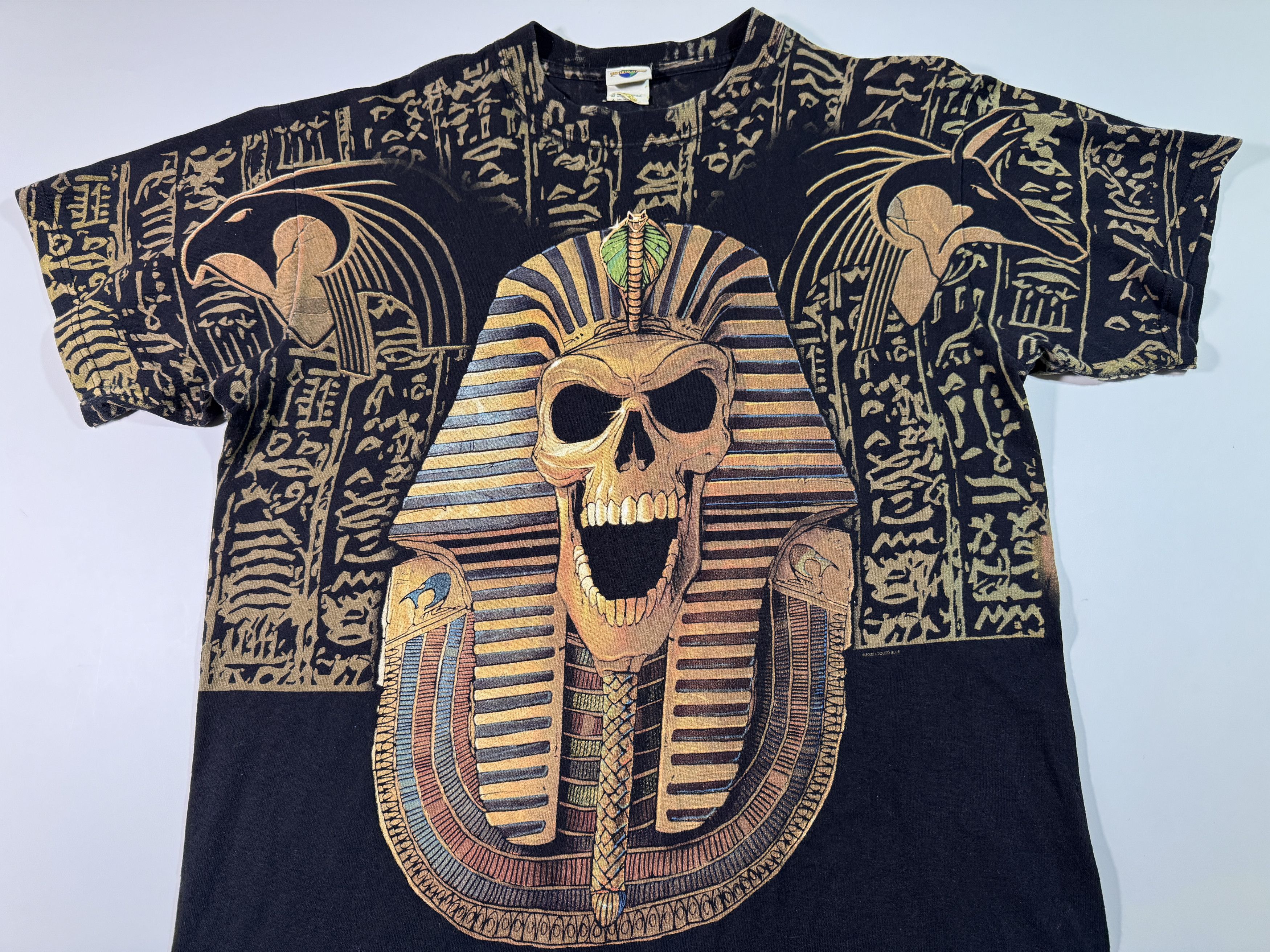 Liquid Blue Vintage 2005 Liquid Blue Pharaoh Skull All-Over Print Size US L / EU 52-54 / 3 - 3 Thumbnail