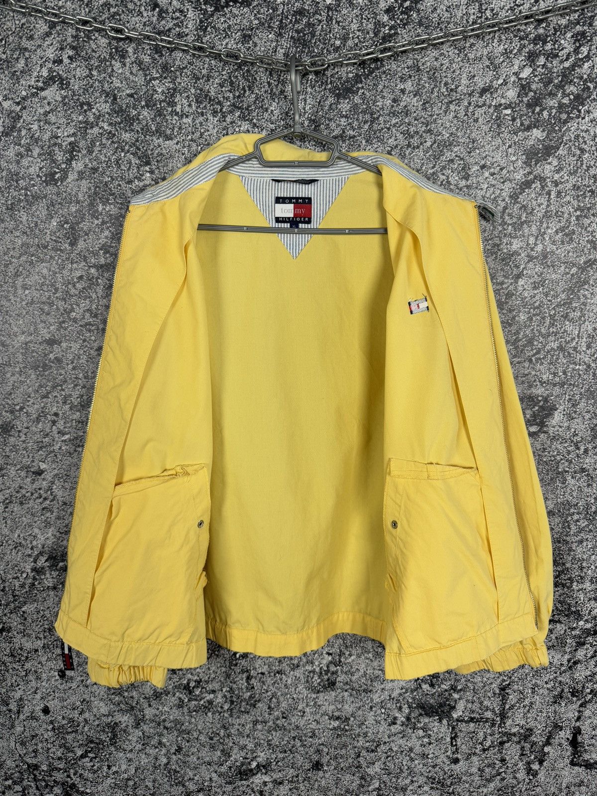 Tommy Hilfiger Men’s Tommy Hilfiger Zip Bomber Jacket Streetwear Yellow XL Size US XL / EU 56 / 4 - 6 Thumbnail