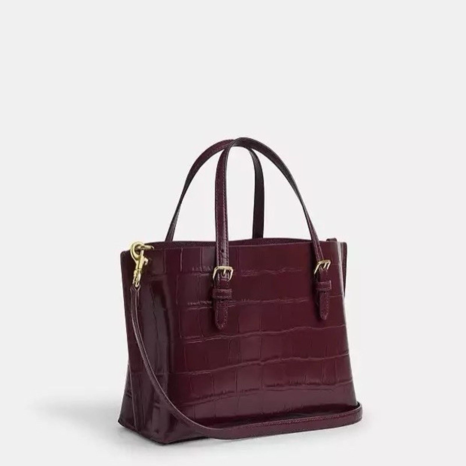 Coach NWT Coach Mollie Tote Bag 25 CW017 leather Dark Wine Size ONE SIZE - 10 Thumbnail