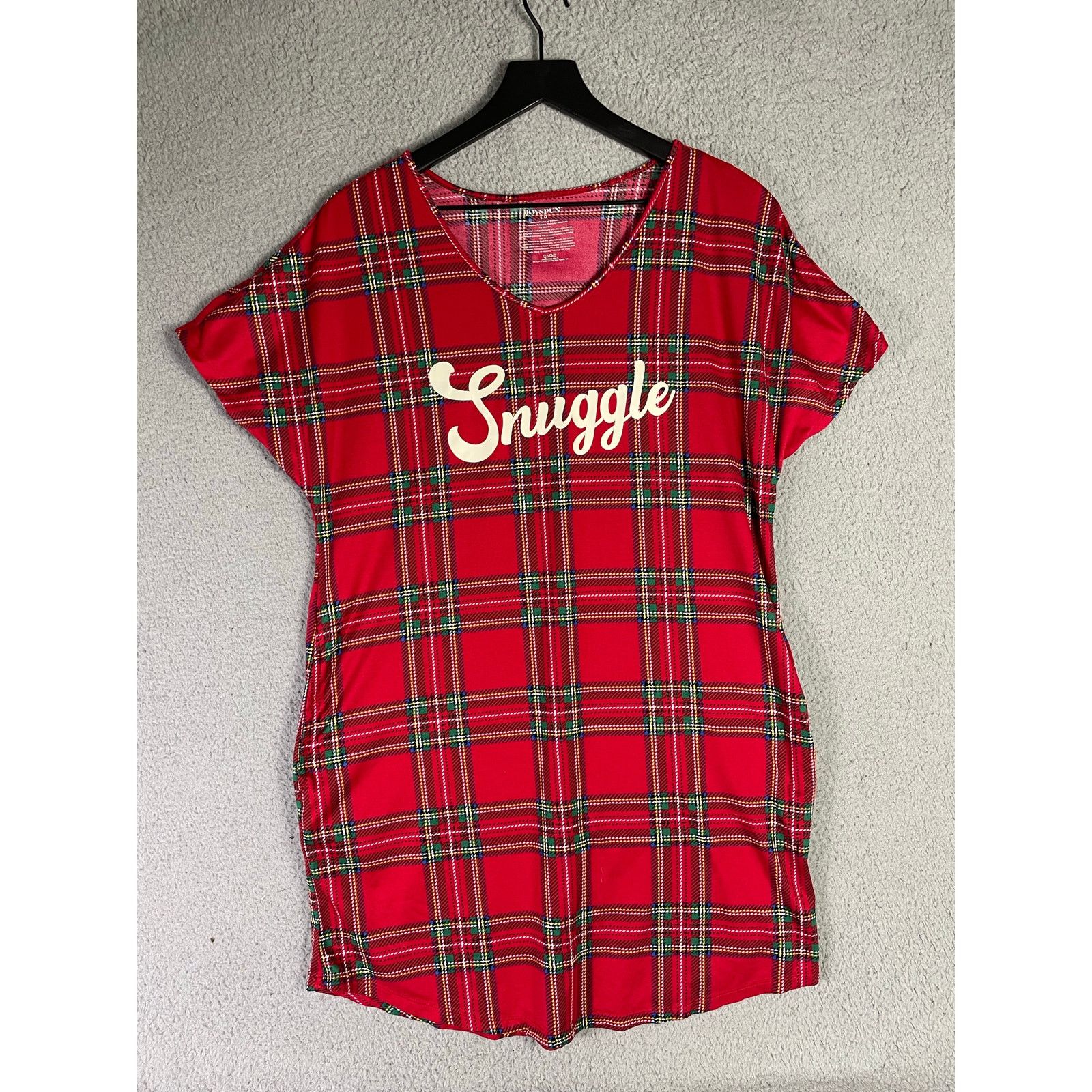 Other Joyspun Women's Red Plaid Nightgown Pajama Shirt Size Small Size ONE SIZE - 1 Thumbnail