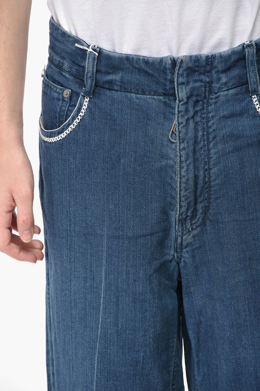 Off-White og1mm0526 Cotton Jeans in Blue Size US 31 - 3 Thumbnail