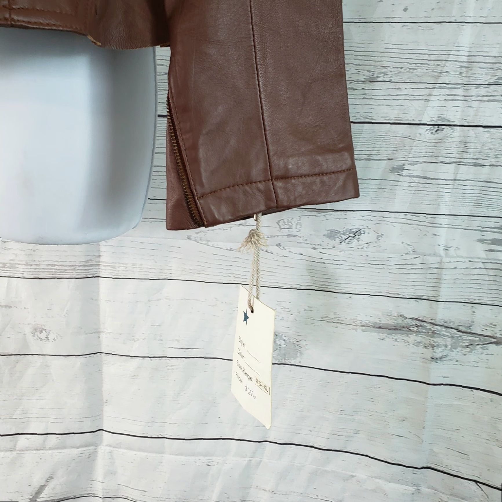 Vintage In Suede Leather Moto Jacket Womens Small Brown Zip Long Sleeve Size S Size S / US 4 / IT 40 - 3 Thumbnail