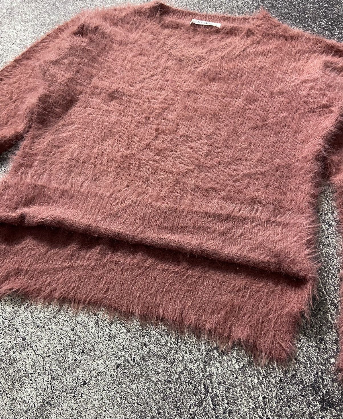Aran Isles Knitwear × Homespun Knitwear × Japanese Brand Khalita mohair fur shaggy knitwear Size L / US 10 / IT 46 - 4 Thumbnail