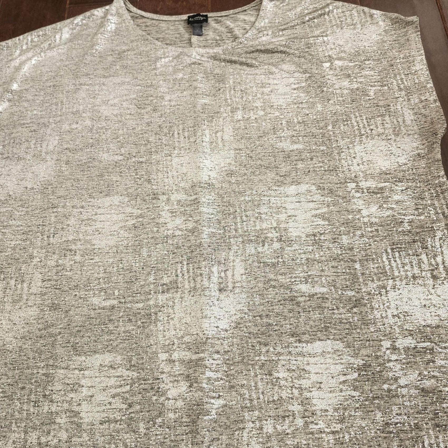 Vintage Marled Top Womens 2X Silver Lavanya Woman Knit Low Hem Plus Size XXL / US 16-18 / IT 52-54 - 7 Thumbnail