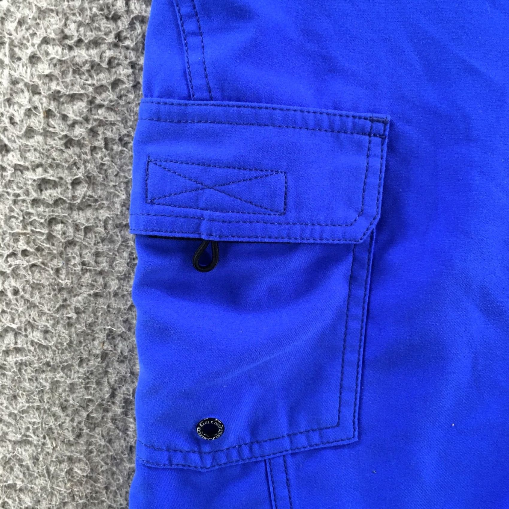 American Eagle Outfitters American Eagle Board Shorts Mens Small Blue Drawstring Cargo Swim Trunks AEO Size US 29 - 4 Thumbnail