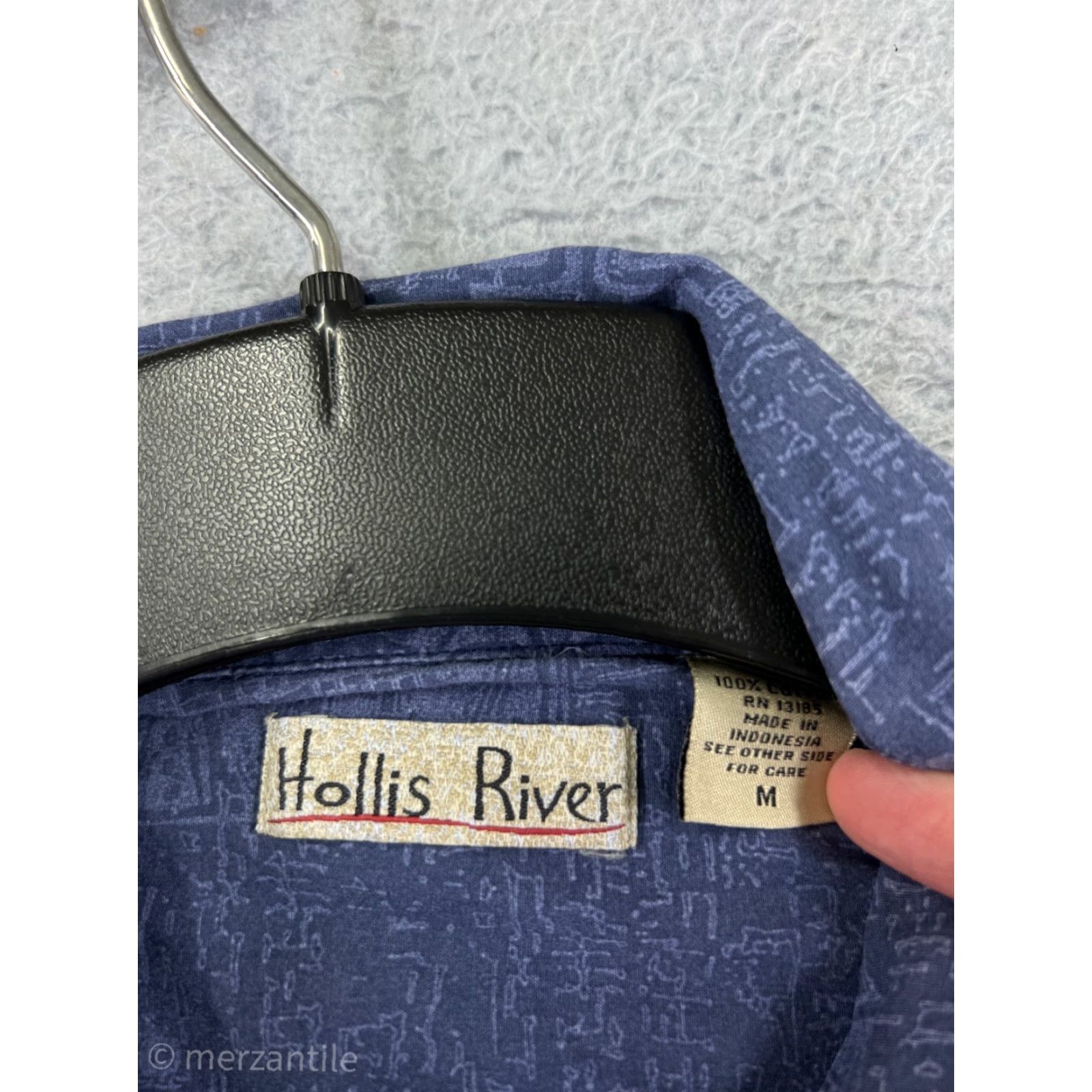 Vintage Hollis River Shirt Mens Medium Blue Tribal Hieroglyph Pattern Button Up Hawaiian Size US M / EU 48-50 / 2 - 3 Thumbnail