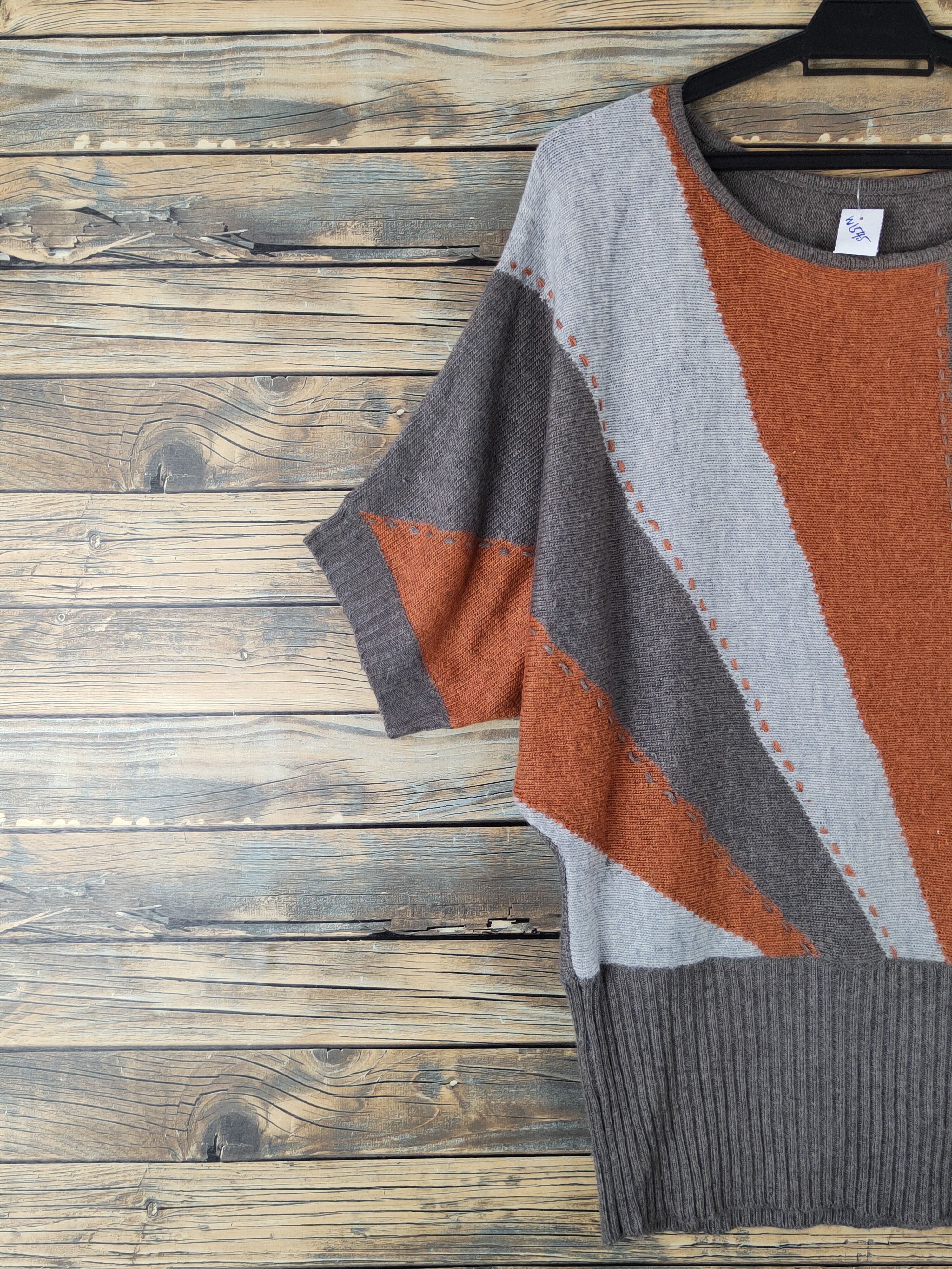 Homespun Knitwear × Japanese Brand × Vintage Lascolinas Brown Knitwear Blouses #W1545 Size M / US 6-8 / IT 42-44 - 3 Thumbnail