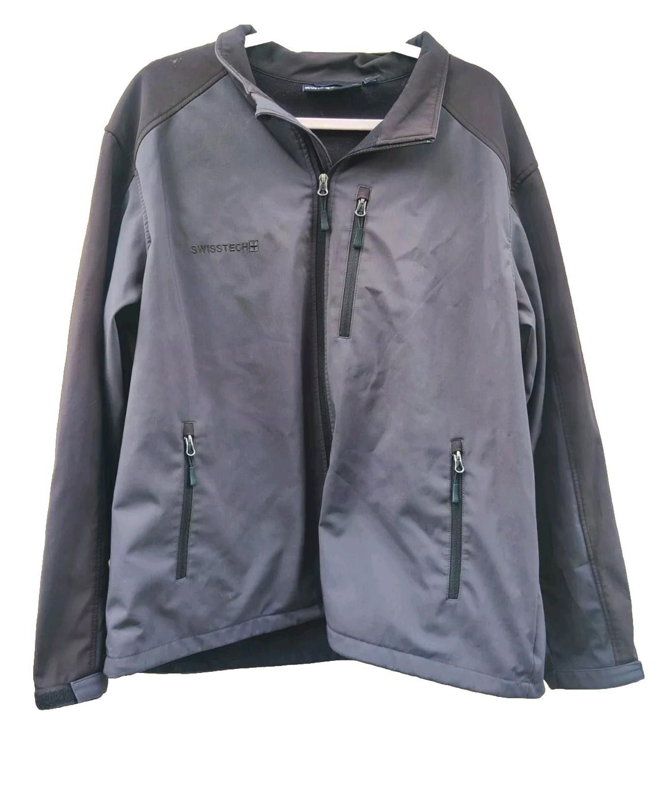 Other Swiss Tech Jacket 46-48 Carbon Gray Black Full Zip Soft She Size US XL / EU 56 / 4 - 1 Thumbnail