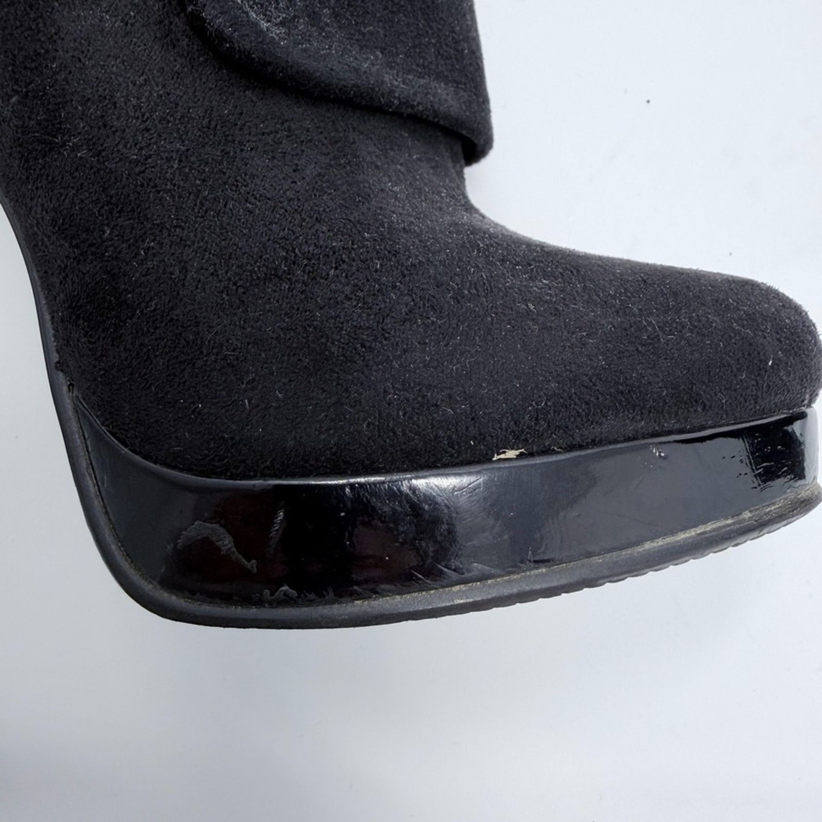 Other Comfortable Black Suede Ancle Boots w black rhinestones Size US 8 / IT 38 - 10 Thumbnail