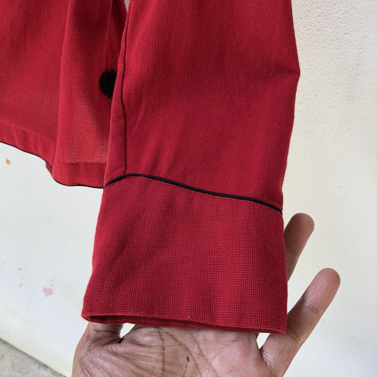 Takahiromiyashita The Soloist. SS17 TheSoloist Red Kimono Jacket with Cut-Out Sleeves Size US S / EU 44-46 / 1 - 16 Thumbnail
