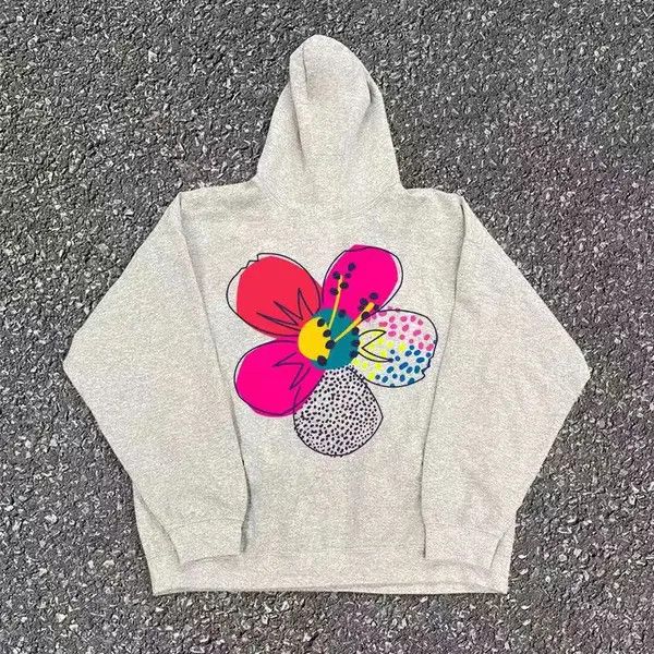 VIBE Hip Hop Colorful Floral Print Casual L Hooded Sweatshirt Size US L / EU 52-54 / 3 - 7 Thumbnail