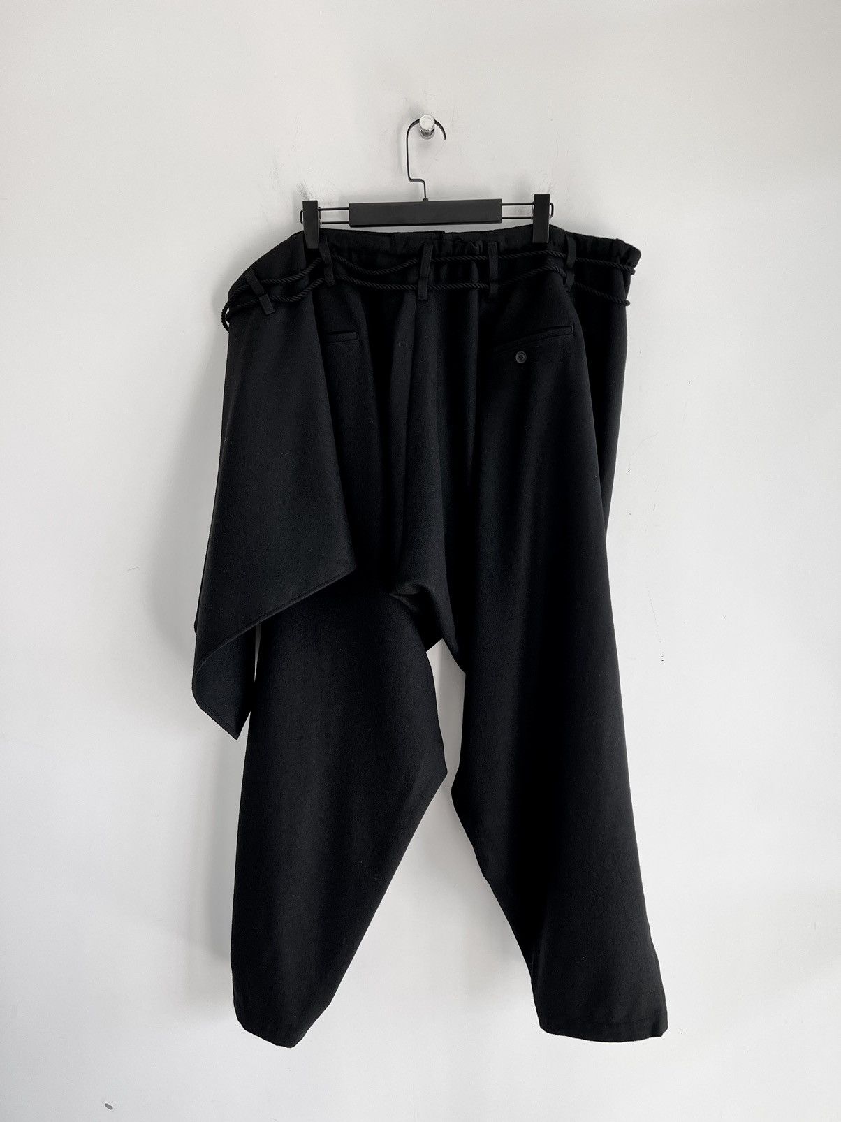 Yohji Yamamoto Pour Homme - LAYERED DRAPED PANTS