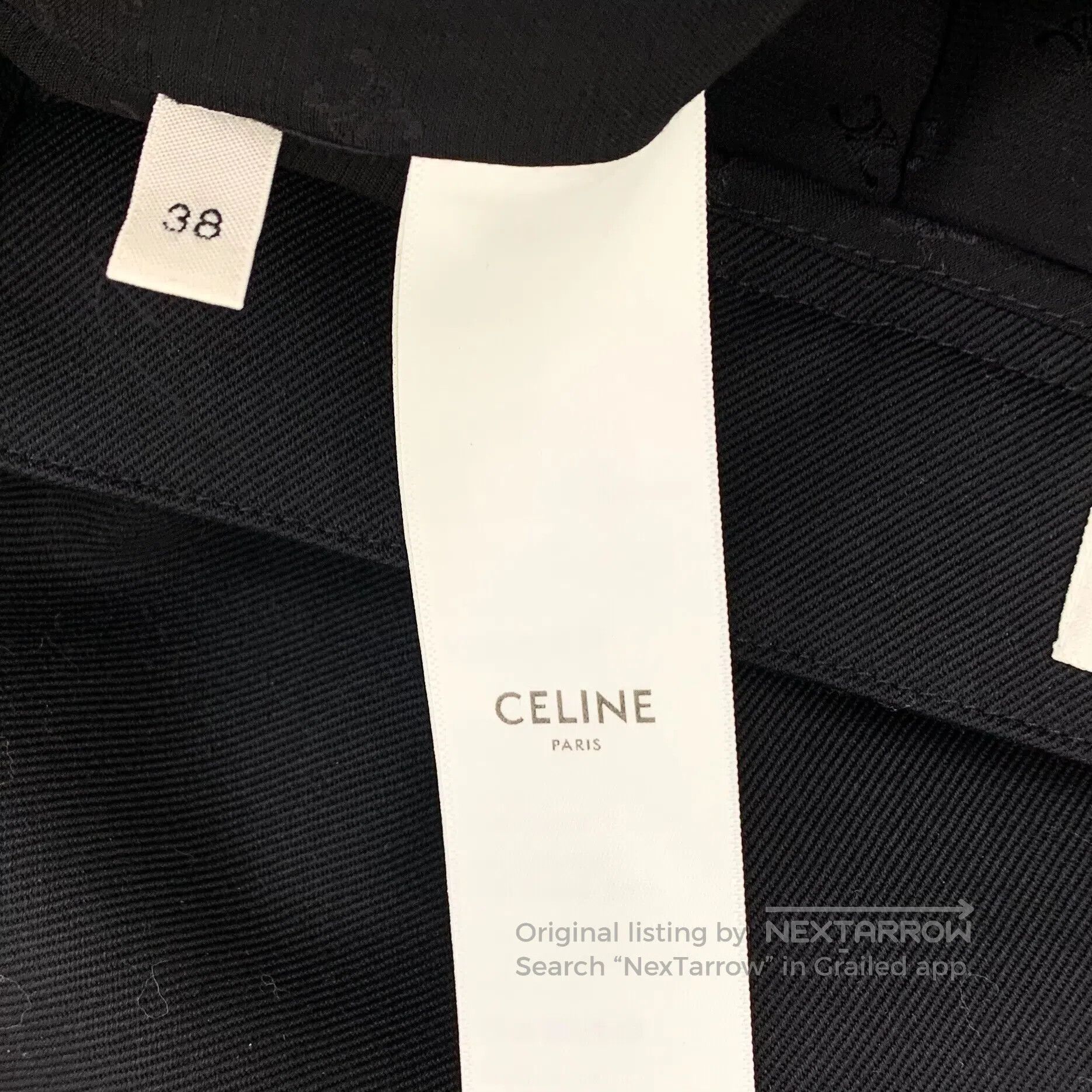 Celine CELINE Black horsebit pleated wool casual half long skirt| Size 37" - 8 Thumbnail