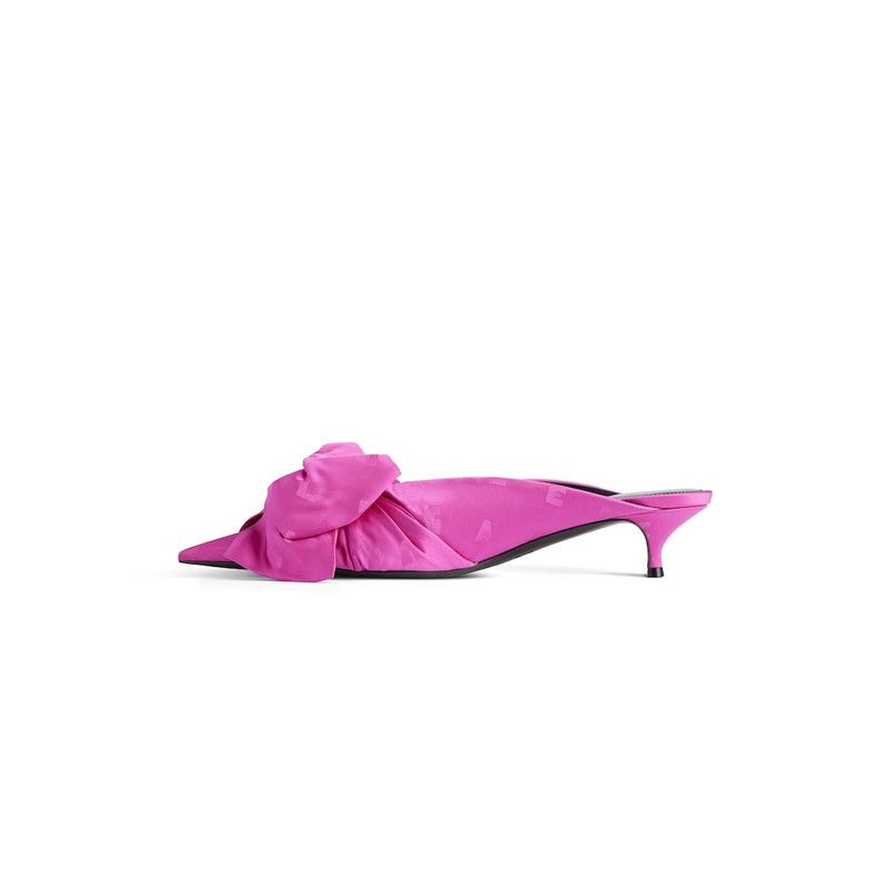 Balenciaga o1s1wg110126 Knife Lavalière 40mm Mules in Pink Size US 10 / IT 40 - 4 Thumbnail
