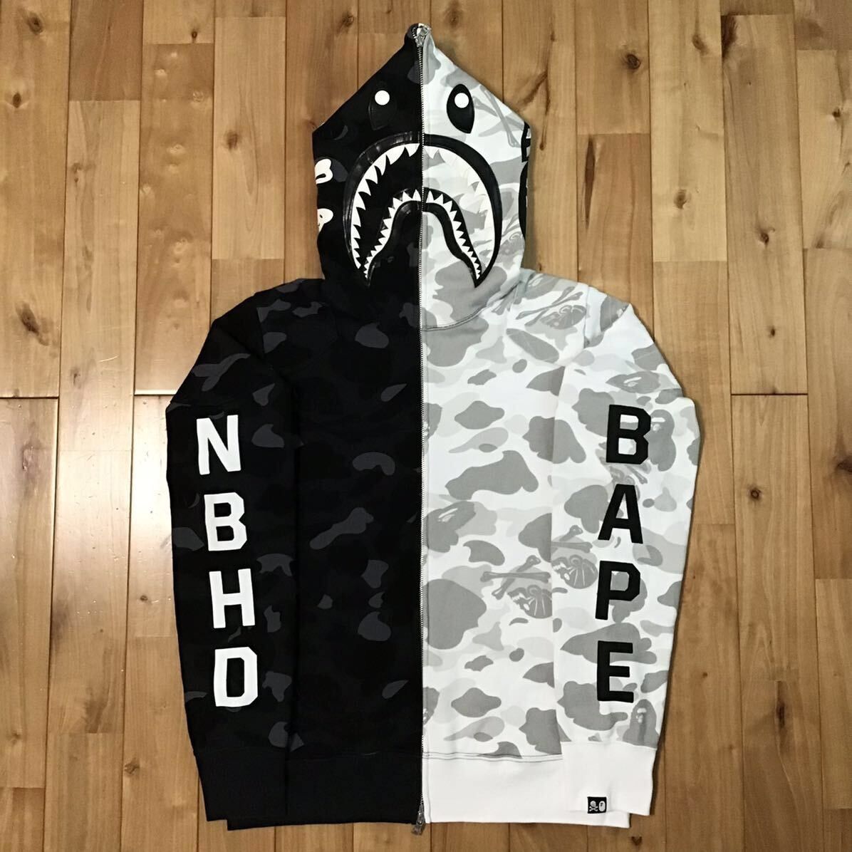 Bape nbhd shark hoodie store
