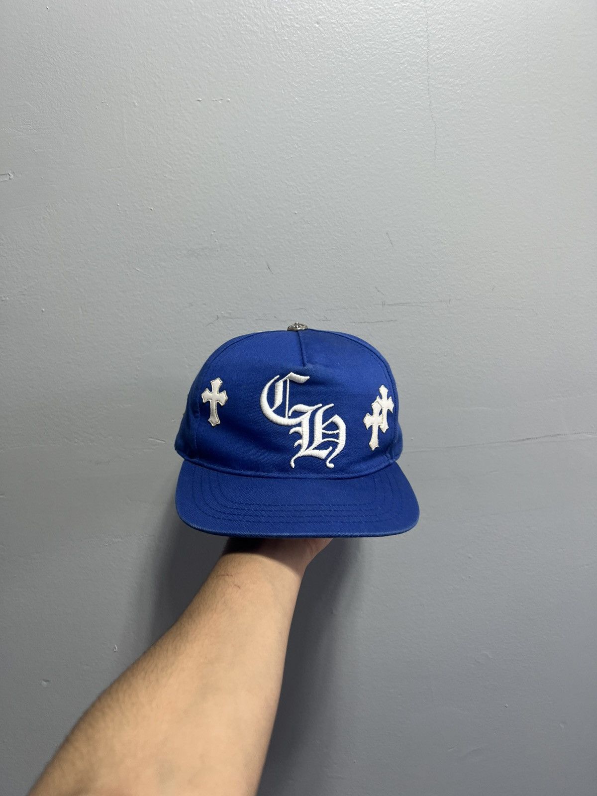 Chrome Hearts Chrome Hearts CH SnapBack Hat NAVY & RED BRAND NEW 