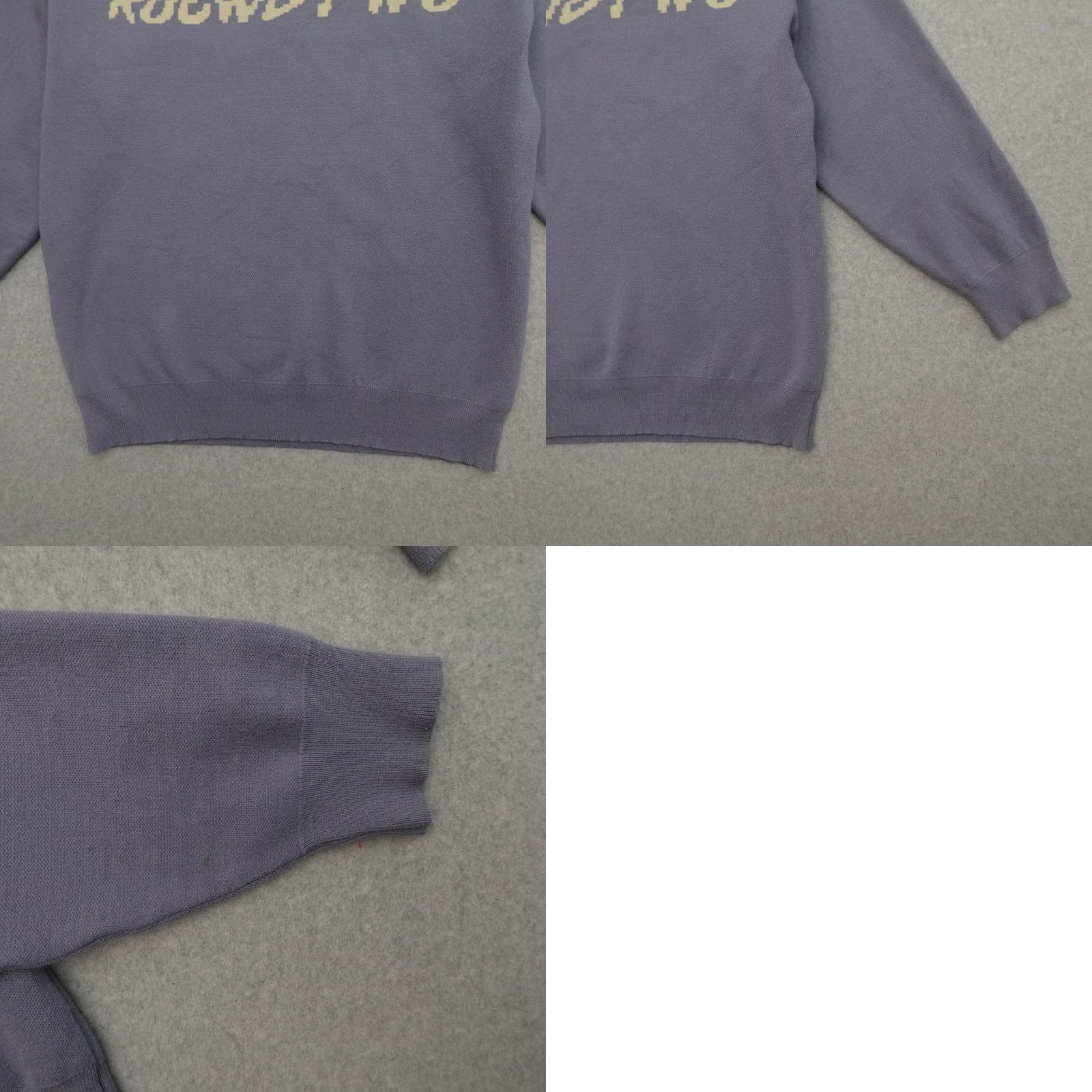 Round Two Round Two Satisthiec Sweater Mens Large (22X25) Blue Butterfly Knit Pullover Size US L / EU 52-54 / 3 - 9 Thumbnail