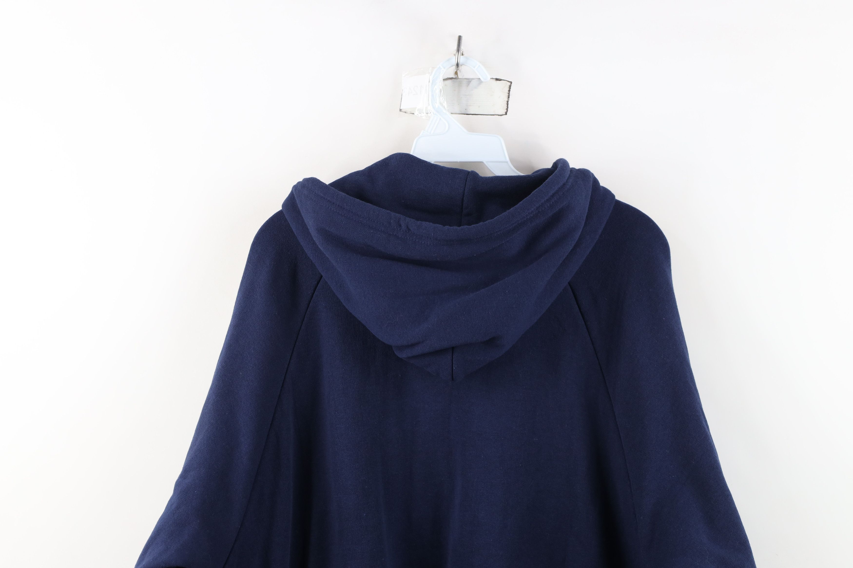 Vintage Deadtock Vintage 80s 90s Thermal Waffle Lined Hoodie Blue Size US XL / EU 56 / 4 - 12 Thumbnail