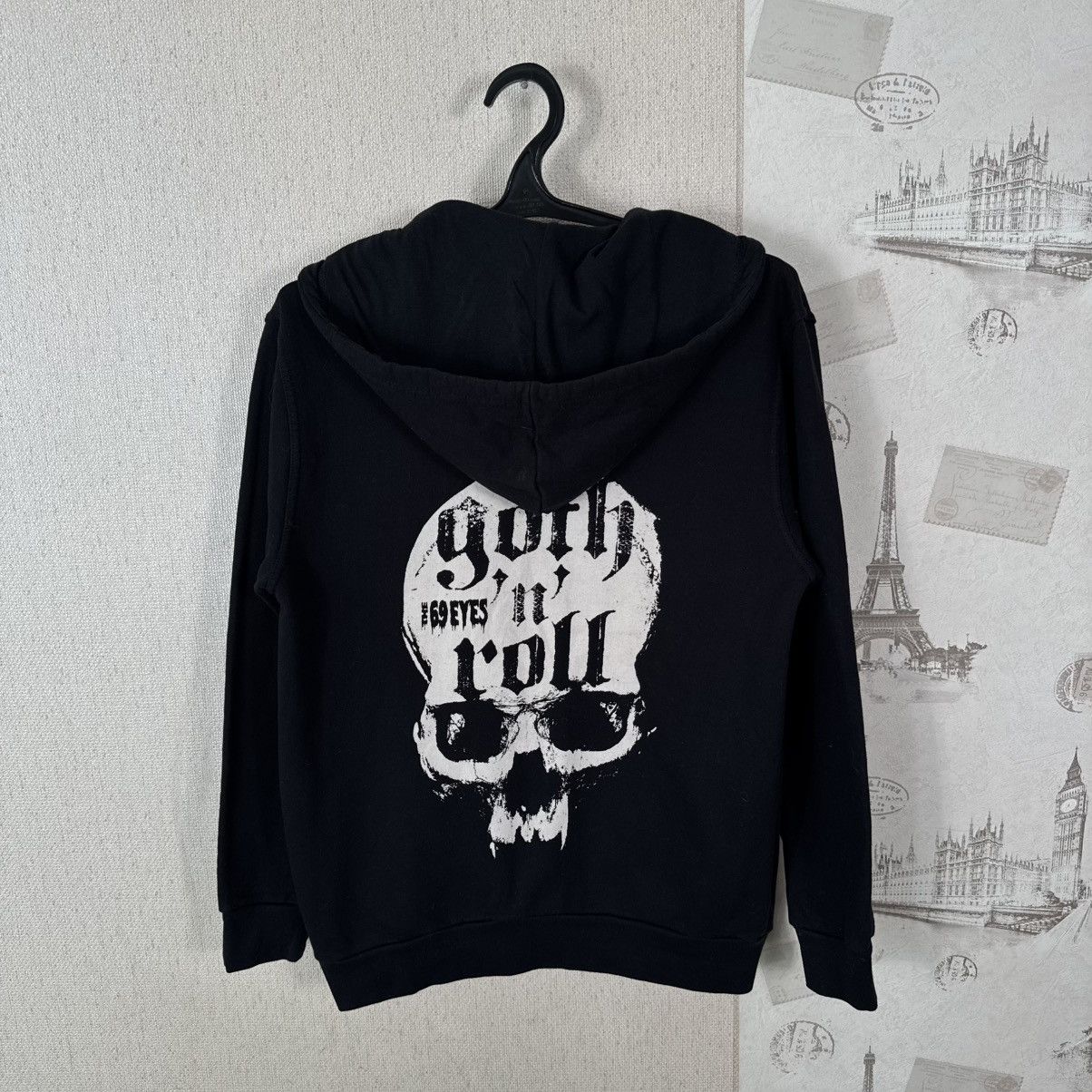 Other Vintage The 69 eyes Hoodie 00s Gothic Rock Skull Black L Size US L / EU 52-54 / 3 - 17 Thumbnail