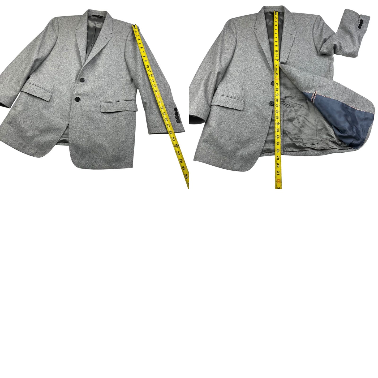 Paul Smith VINTAGE Paul Smith Men’s The Byard Blazer Gray Flecked Wool 2-Button Notch Lapel Italy 40S US Mens Size 40R - 9 Thumbnail