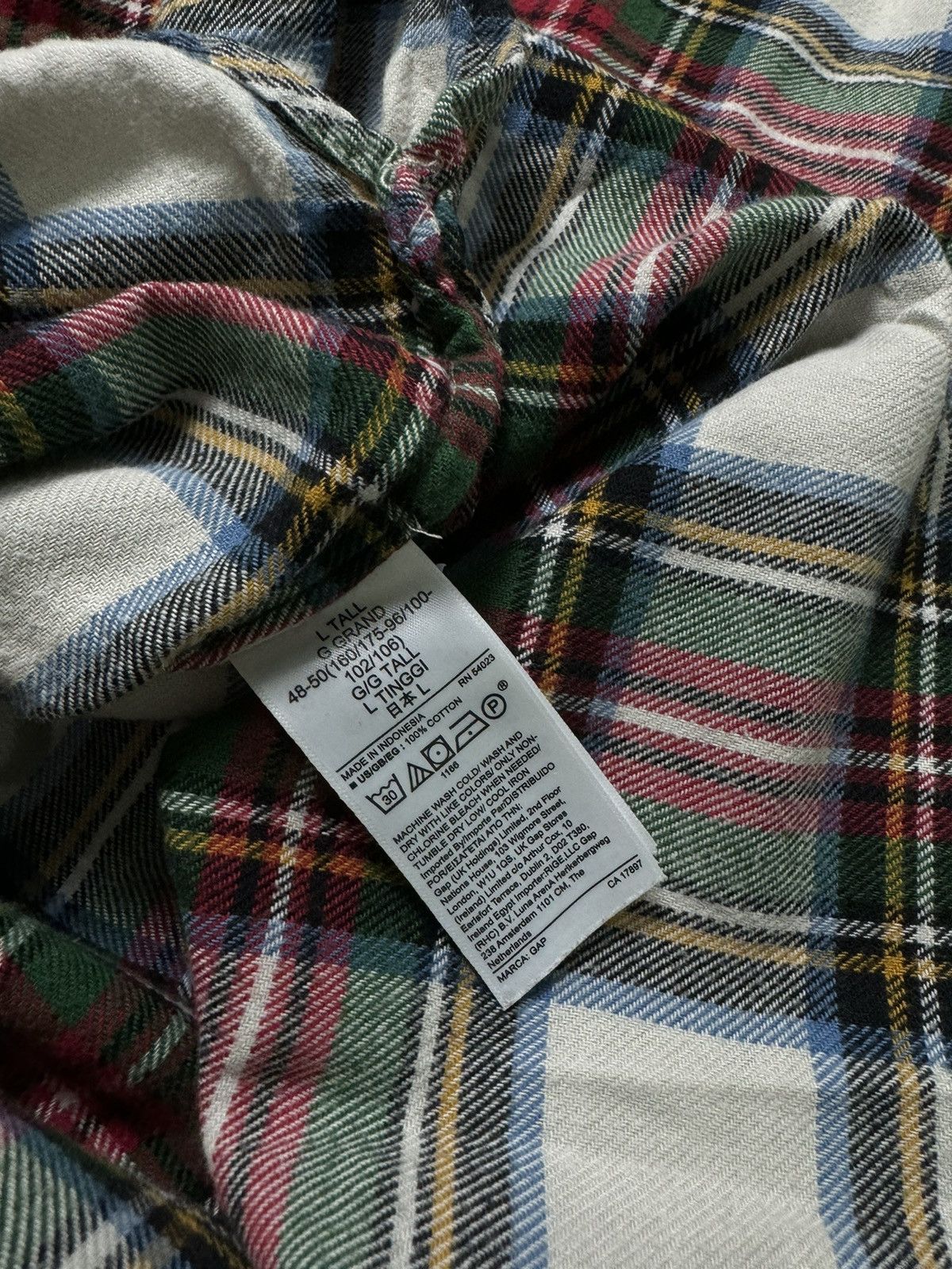 Gap Vintage Gap Flannel Shirt Button Ups Tall Grand Oversize Size US L / EU 52-54 / 3 - 8 Thumbnail