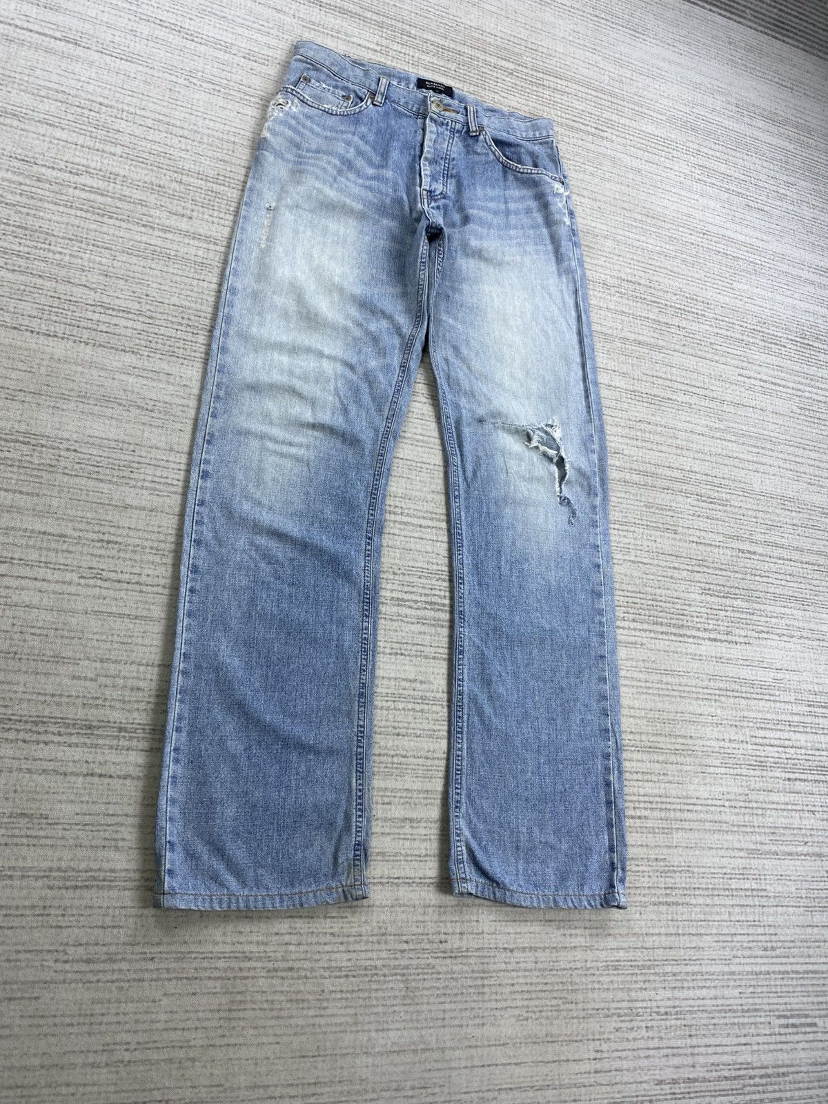 Burberry × Japanese Brand × Vintage Vintage Burberry Black Label Distressed Denim Pants Size US 30 / EU 46 - 3 Thumbnail