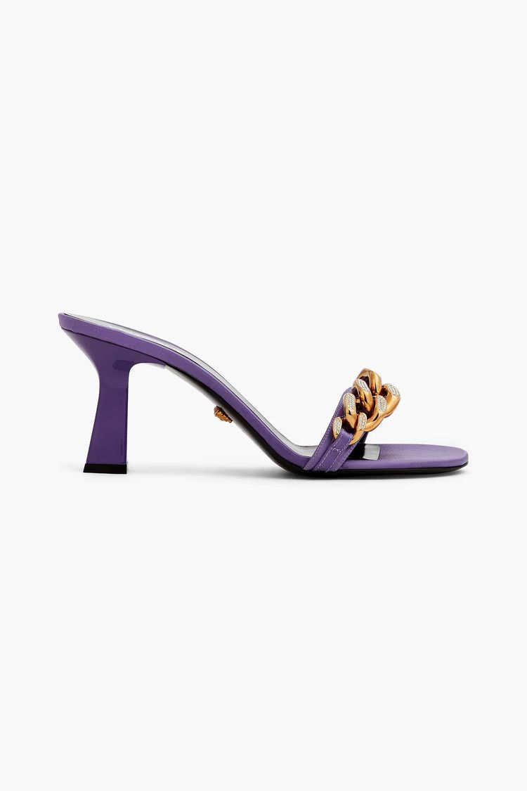 o1y0226 Mules in Mauve/Gold