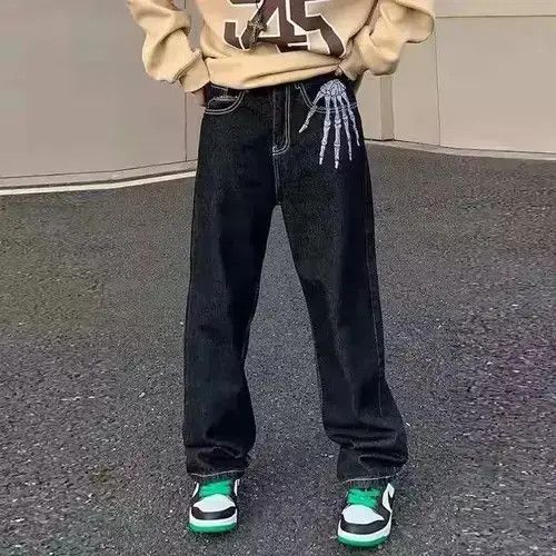 Japanese Brand × Jean Vintage Embroidery Bone Denim Jeans Men Size US 32 / EU 48 - 1 Thumbnail
