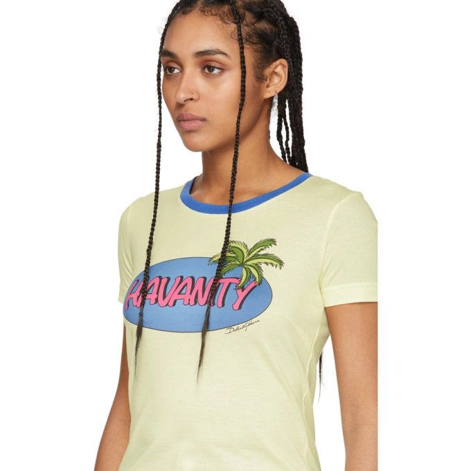 Dolce & Gabbana o1y0925 Crewneck T-Shirt in Pastel Yellow Size M / US 6-8 / IT 42-44 - 2 Thumbnail