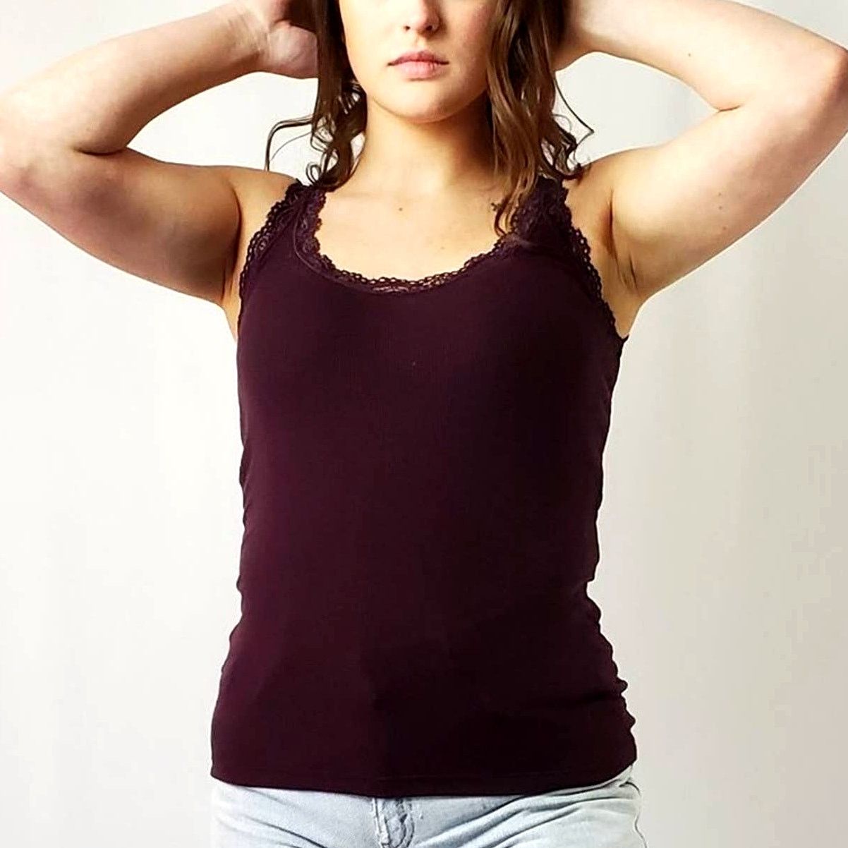 Loft Loft Maroon Ribbed Tank Top - XS Size XS / US 0-2 / IT 36-38 - 1 Thumbnail
