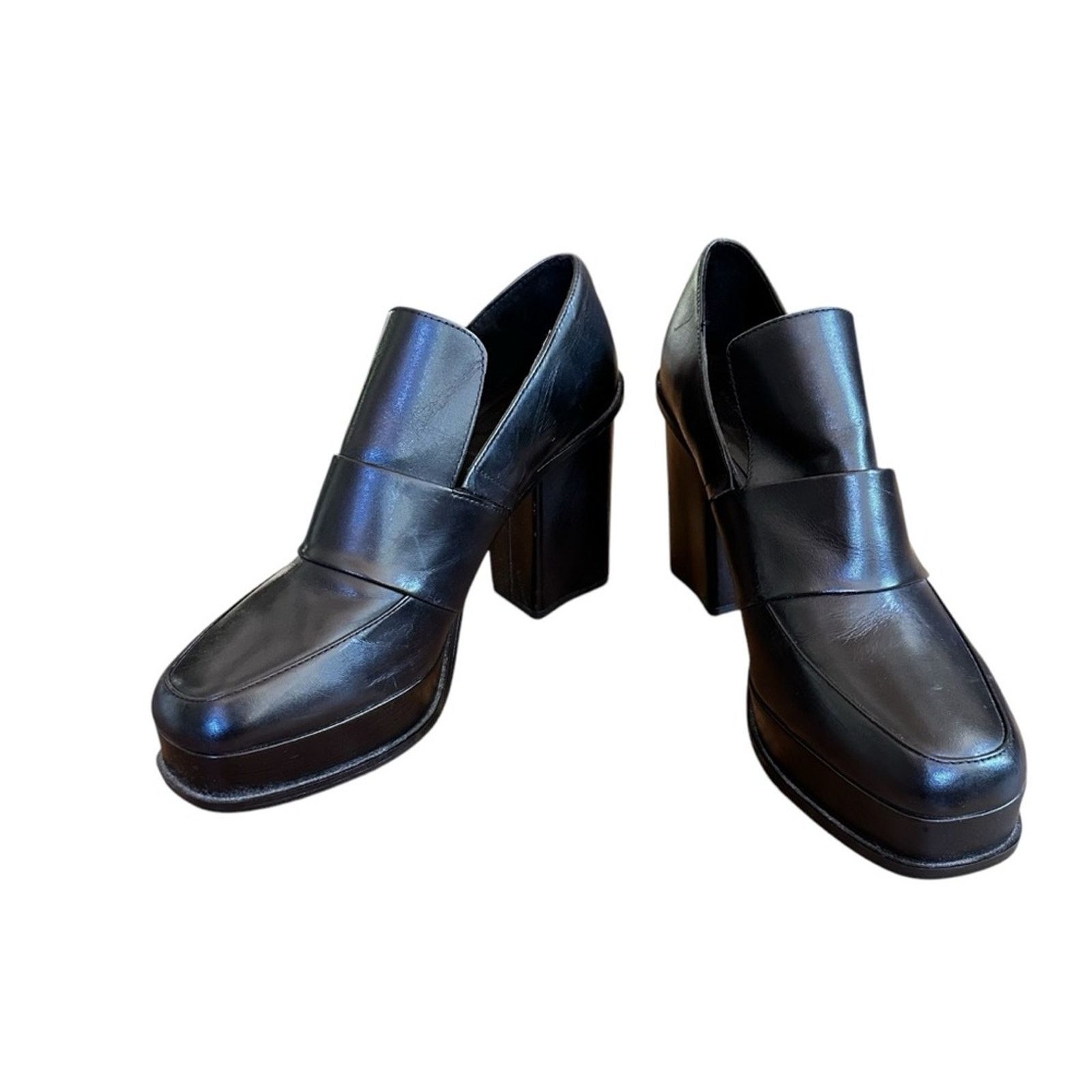 Zara Zara Block Court Platform Heels – Black – EU 40 / US 9–9.5 Size US 9 / IT 39 - 1 Thumbnail