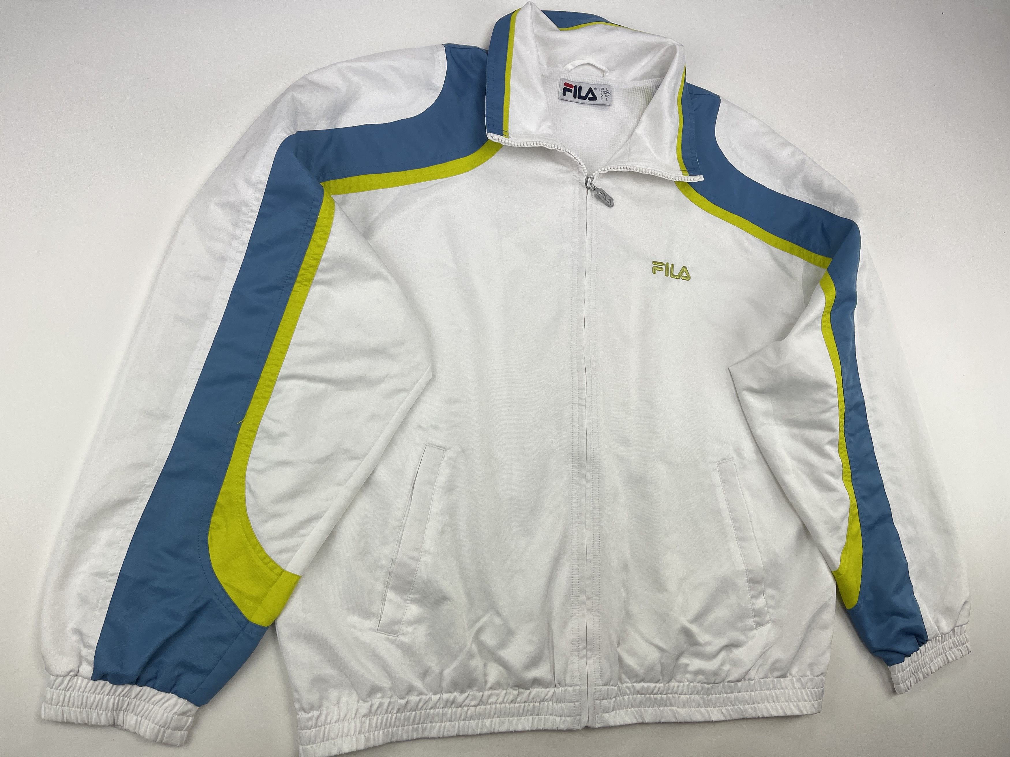 Fila FILA jacket, white, vintage track top, 90s hip hop, 1990s L Size US L / EU 52-54 / 3 - 3 Thumbnail