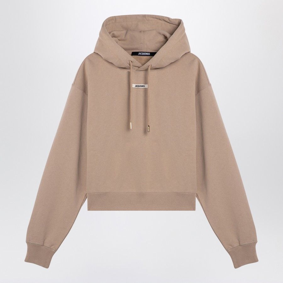 Jacquemus o1d2blof0824 Gros Grain Hoodie in Beige Size M / US 6-8 / IT 42-44 - 1 Thumbnail