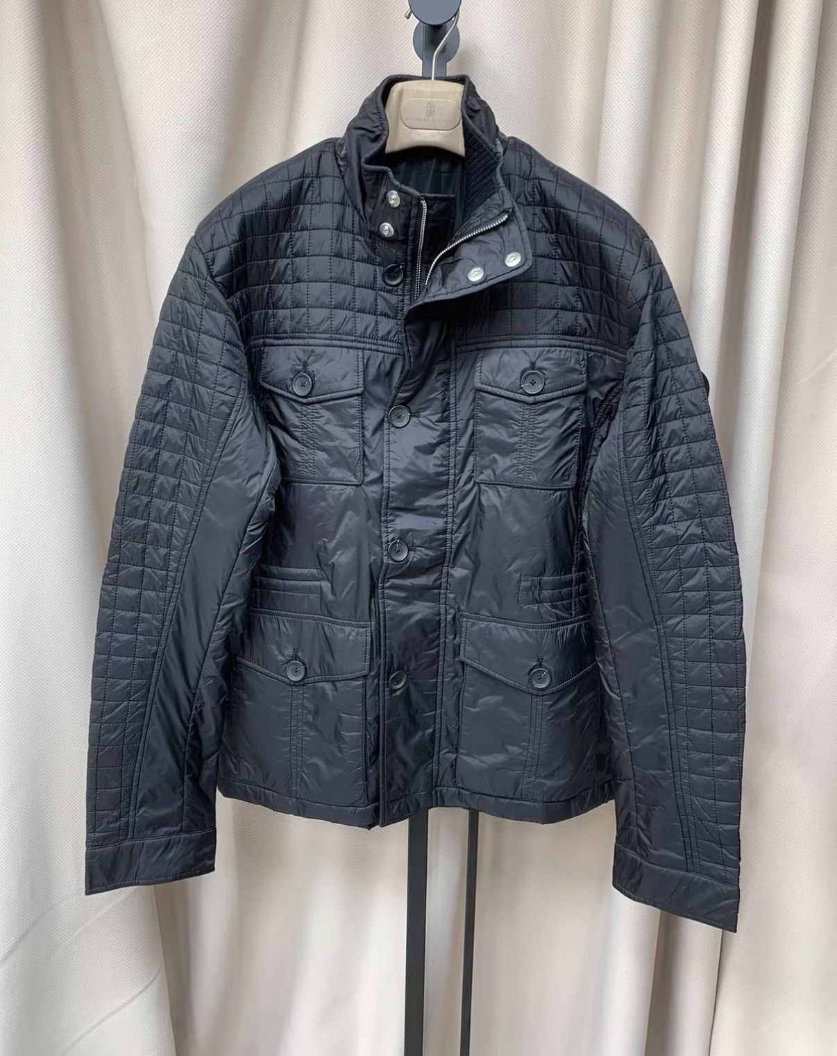 Z Zegna ZEGNA Square Quilted Stand Collar Business Down Jacket Size US M / EU 48-50 / 2 - 1 Thumbnail