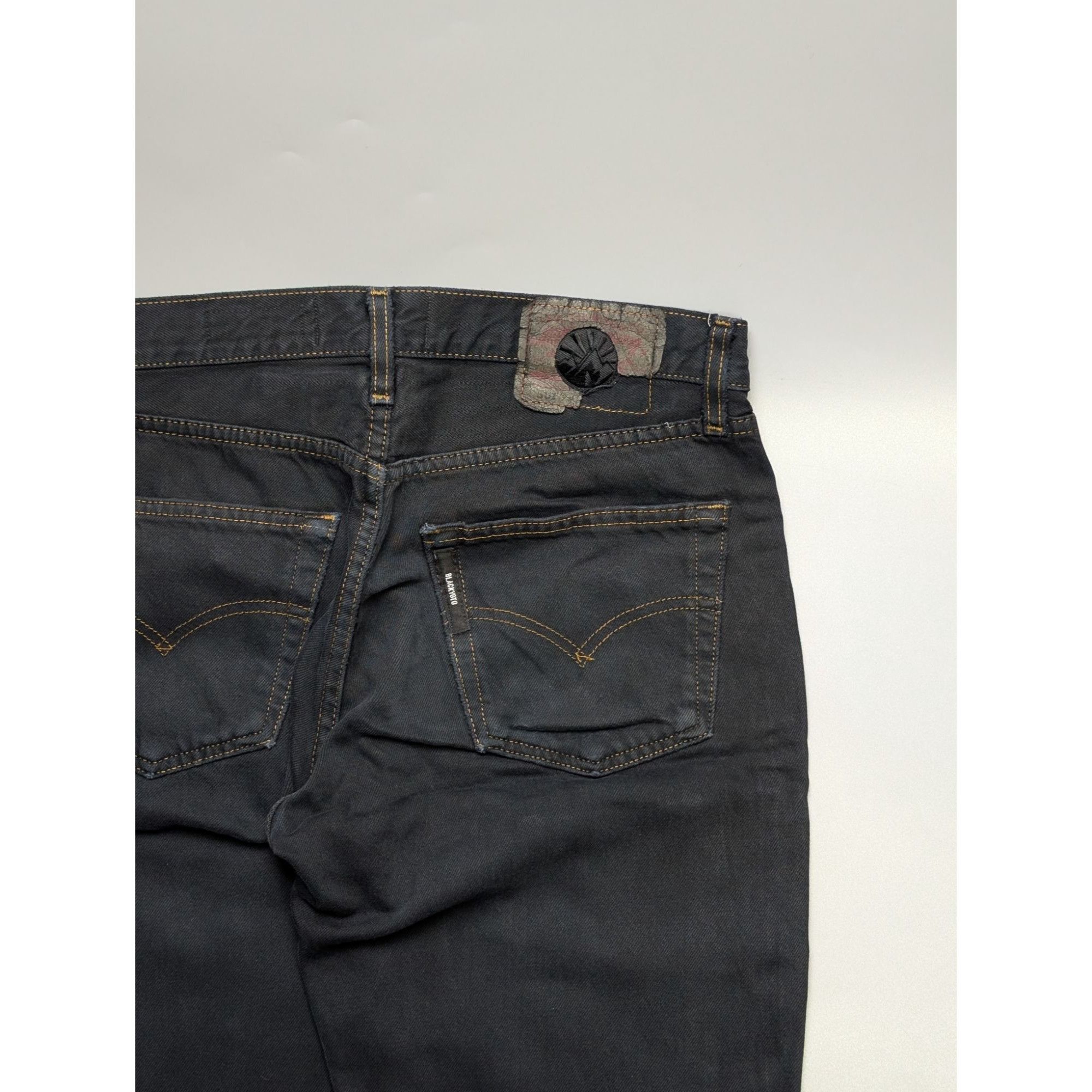 Levi's Levi's 501 Rework by Blackyoto Black Denim Jeans (Y1075) Size US 32 / EU 48 - 14 Thumbnail