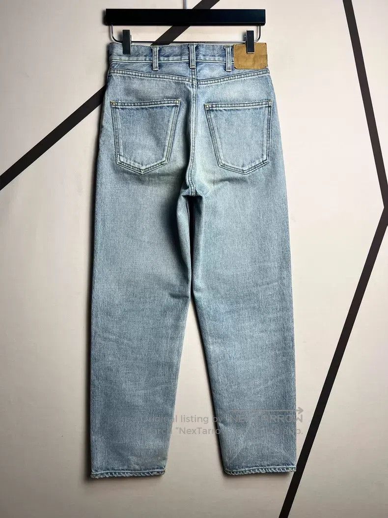 Celine Celine Light Blue Straight Leg Wide-Leg Jeans Size 29 i Size US 29 - 2 Thumbnail