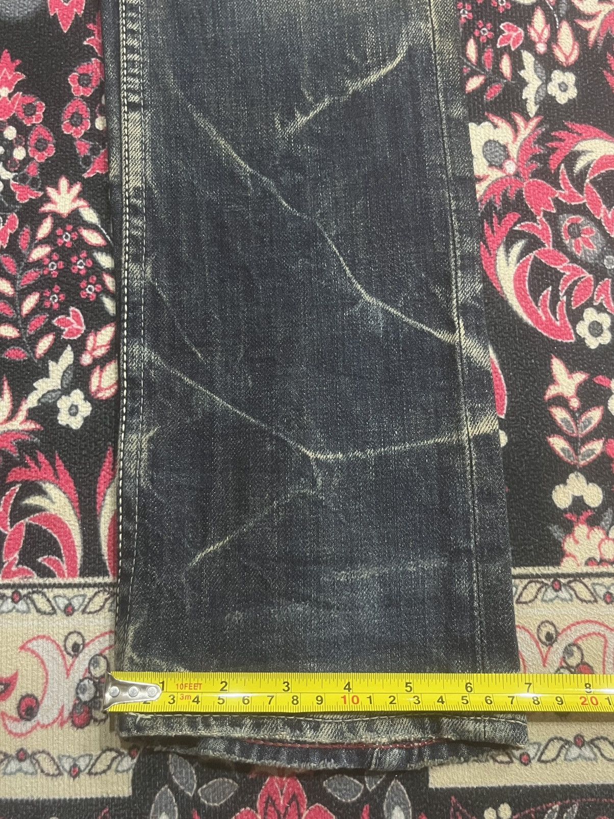Undercover Varosh Blowout Distressed Mud Whisker Washed Zipper Leg Jean Size US 29 - 17 Thumbnail