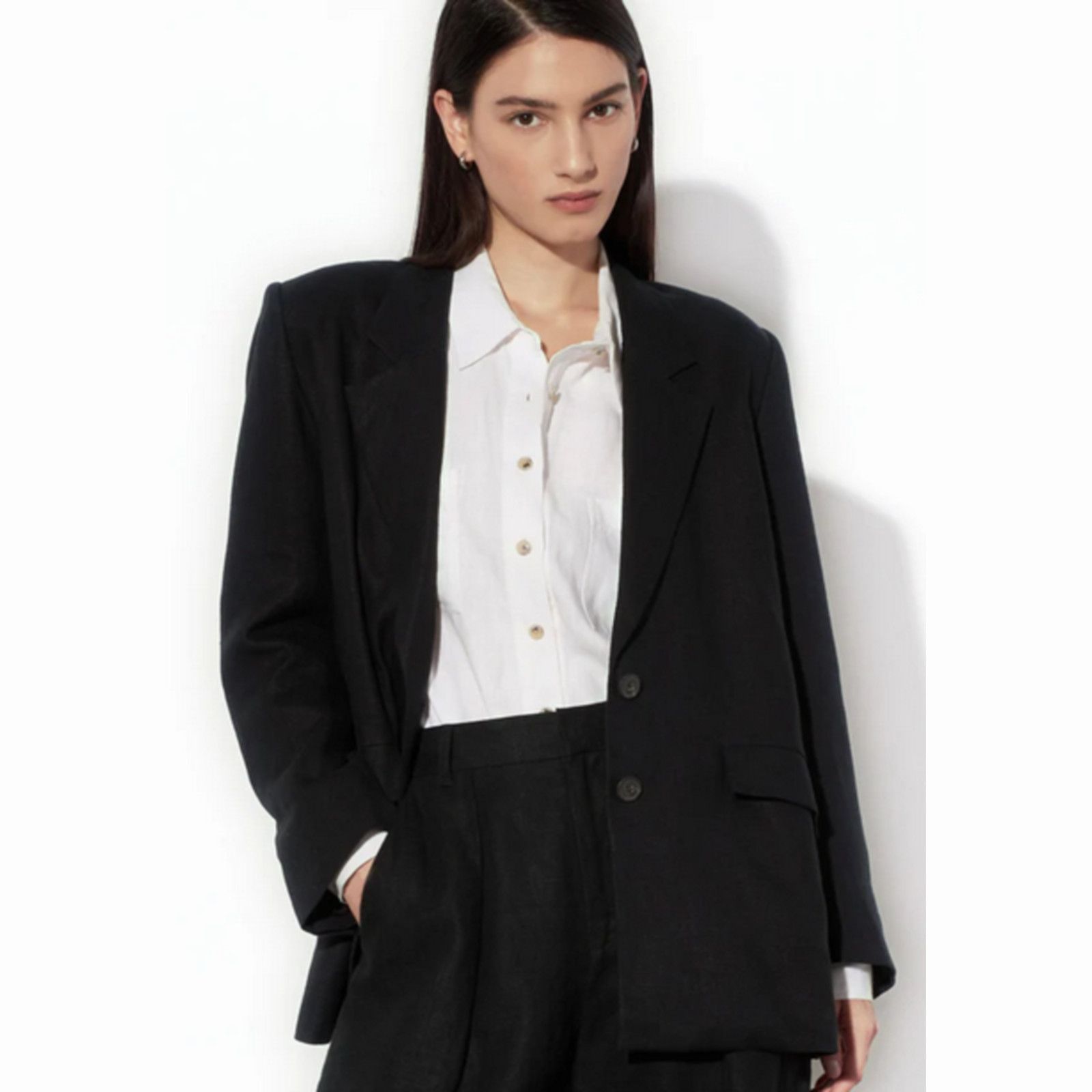 Mara Hoffman MARA HOFFMAN Women's Tatum Blazer Jacket lightweight hemp Size XS / US 0-2 / IT 36-38 - 1 Thumbnail