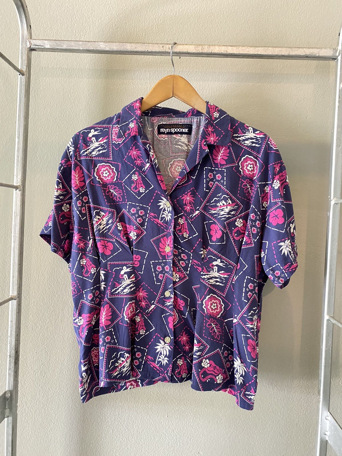 Reyn spooner Pink Floral Hawaiian Shirt