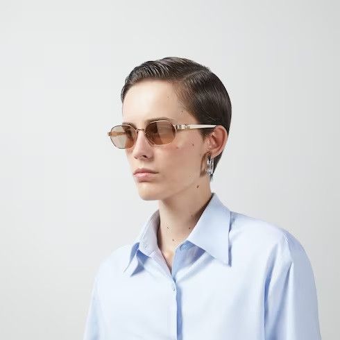 Gucci NEW Gucci GG1593S 002 Geometric Unisex Sunglasses GG 1593S Size ONE SIZE - 10 Thumbnail