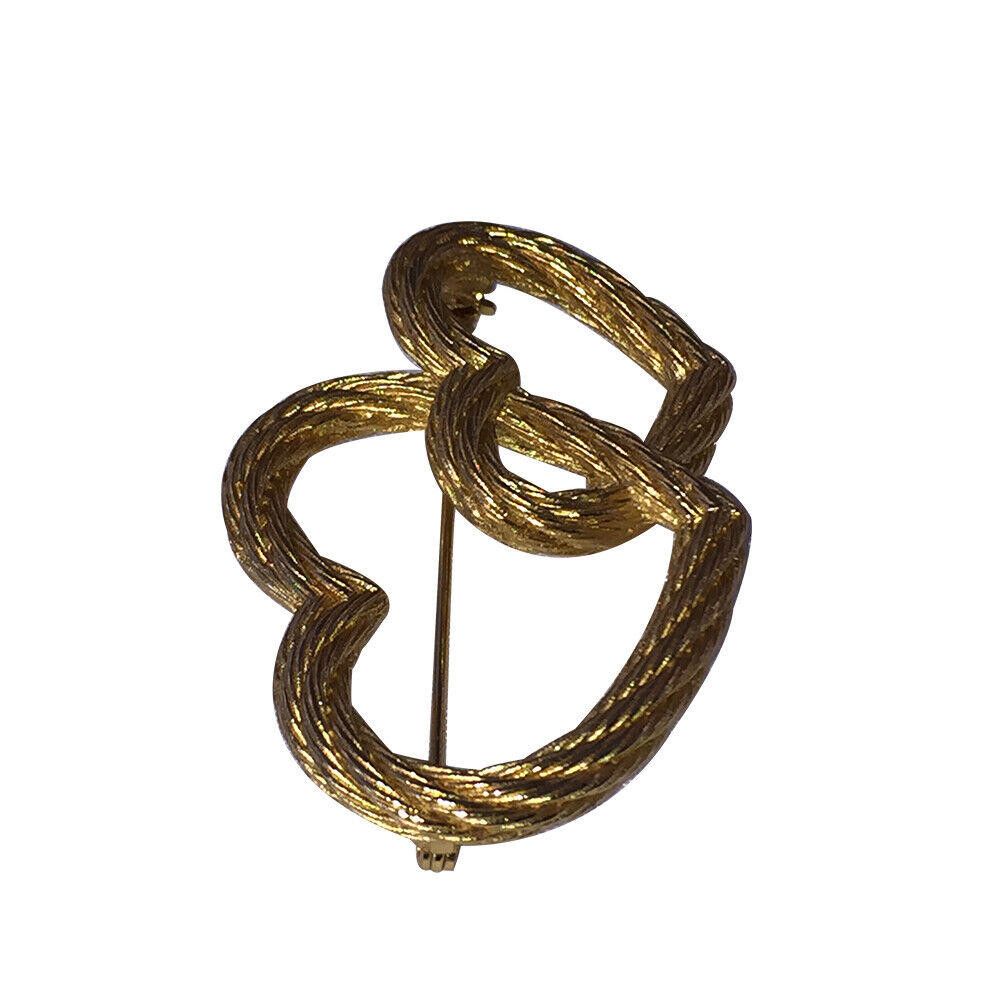 Dior Dior Twisted Rope Interlocking Double Heart Pin Size ONE SIZE - 2 Thumbnail